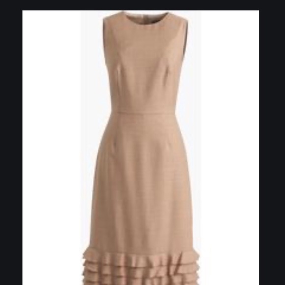 NWOT J Crew Ruffle Hem Sheath Dress Black Size 00 - Picture 14 of 15